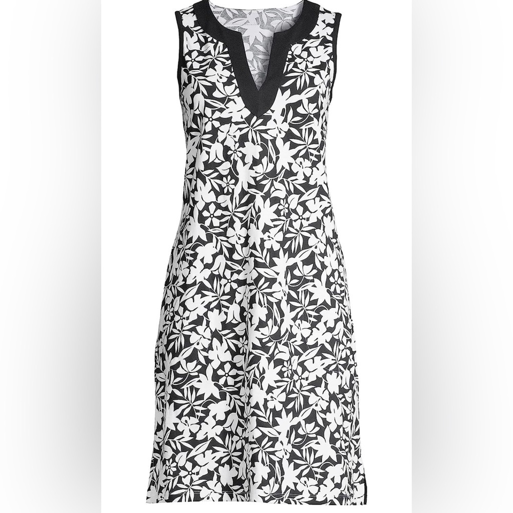 Lands' End Women's Cotton Jersey Sleeveless Swim Coverup Dress Size 1X NWOT